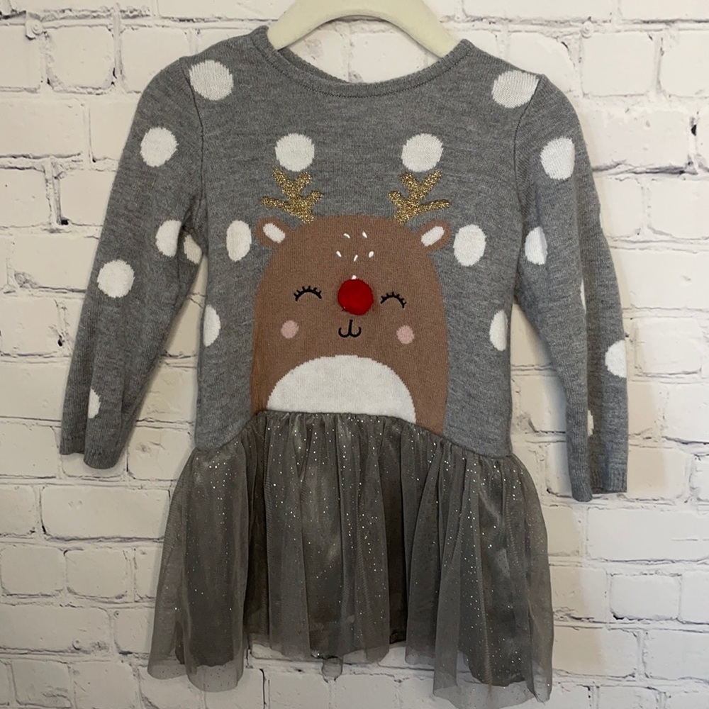 H&M reindeer sweater dress